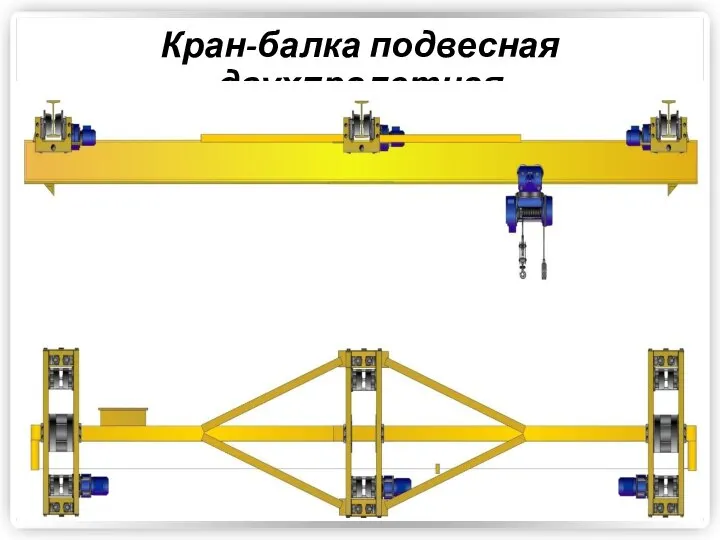 Кран-балка подвесная двухпролетная