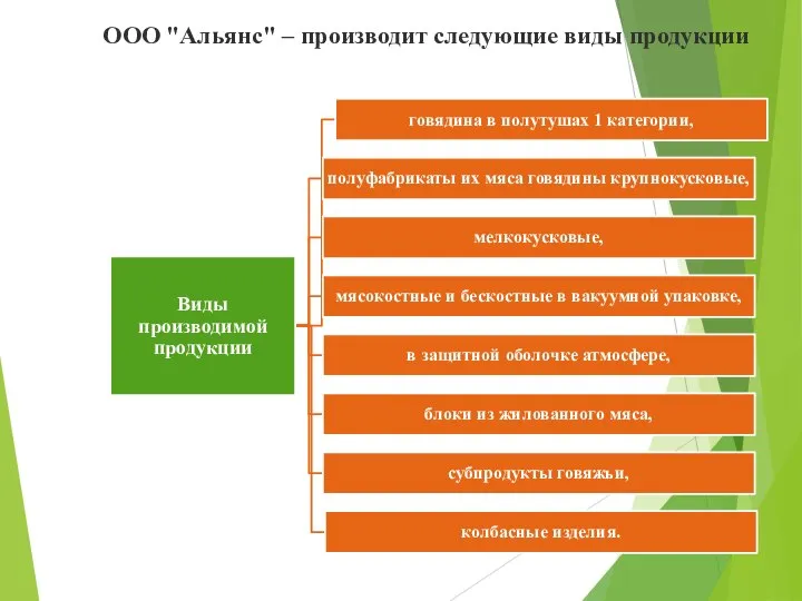 ООО "Альянс" – производит следующие виды продукции