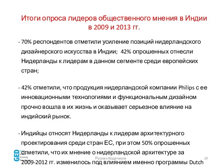 Итоги опроса лидеров общественного мнения в Индии в 2009 и 2013