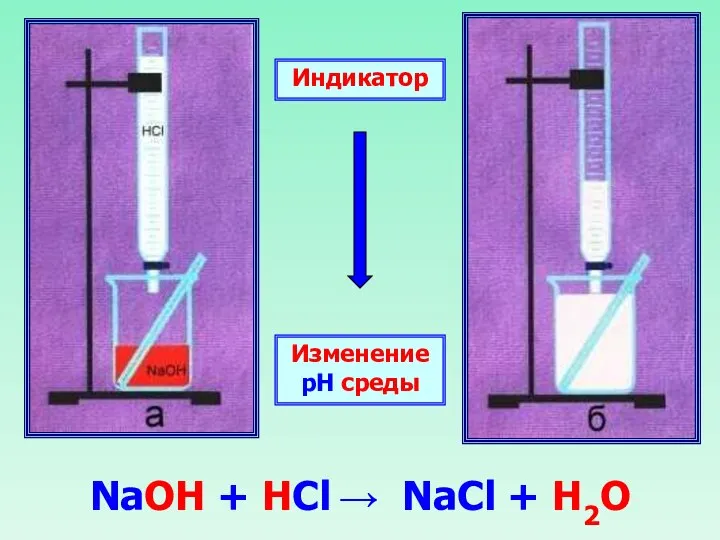 Индикатор Изменение рН среды