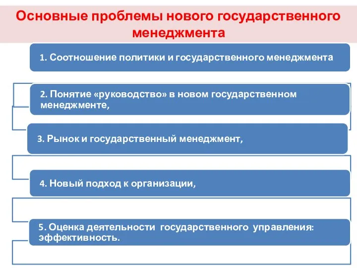 Основные проблемы нового государственного менеджмента