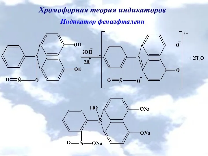 Хромофорная теория индикаторов Индикатор фенолфталеин