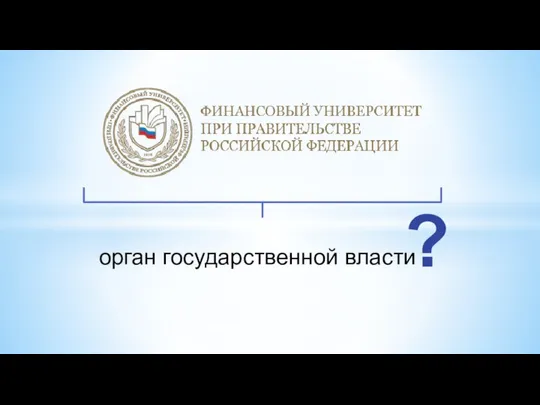 орган государственной власти ?