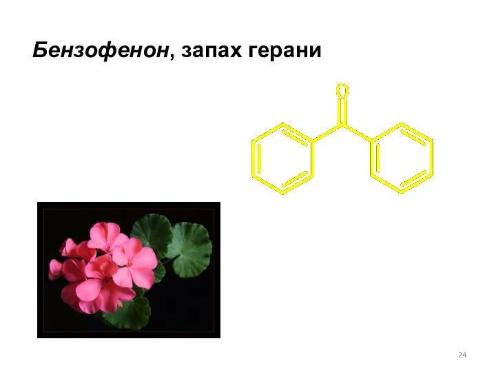 Бензофенон, запах герани