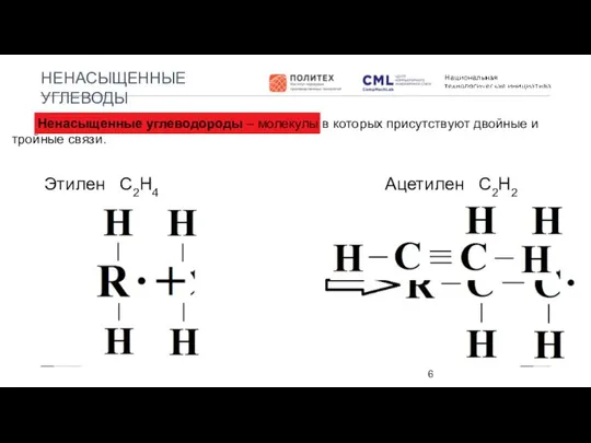 НЕНАСЫЩЕННЫЕ УГЛЕВОДЫ Ненасыщенные углеводороды – молекулы в которых присутствуют двойные и