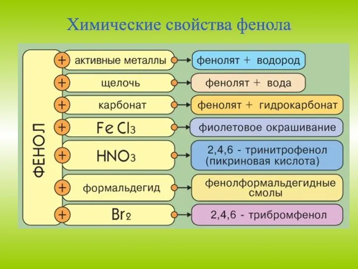 Химические свойства фенола