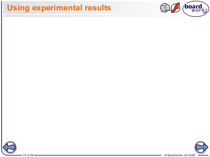 Using experimental results