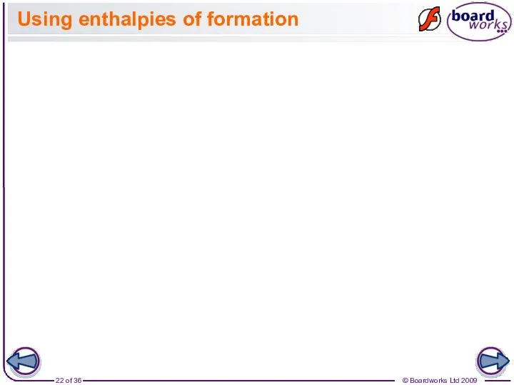 Using enthalpies of formation