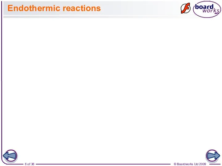 Endothermic reactions