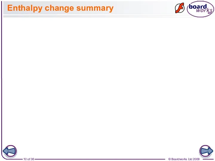 Enthalpy change summary