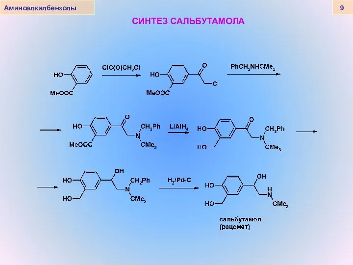 Аминоалкилбензолы 9 СИНТЕЗ САЛЬБУТАМОЛА