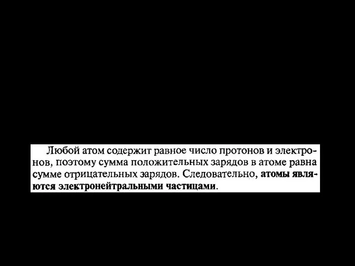 Строение атома. Вокруг ядра движутся электроны, которые имеют отрицательный заряд. Заряд