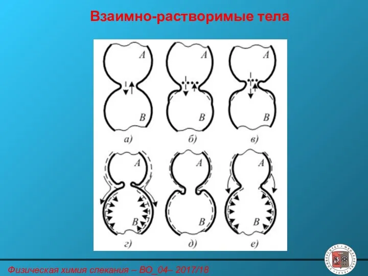 Взаимно-растворимые тела Физическая химия спекания – ВО_04– 2017/18