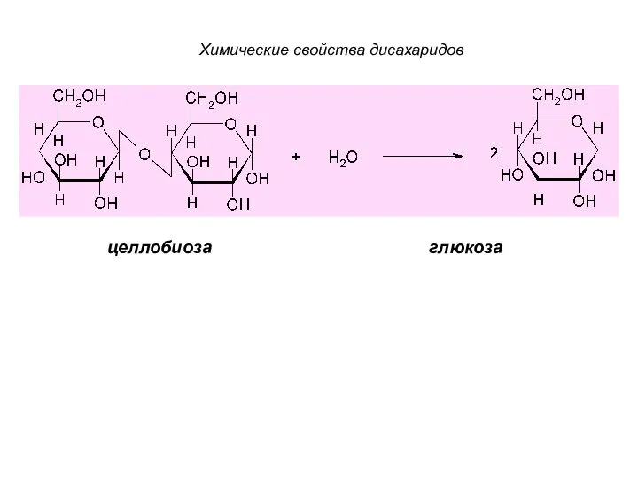целлобиоза глюкоза Химические свойства дисахаридов