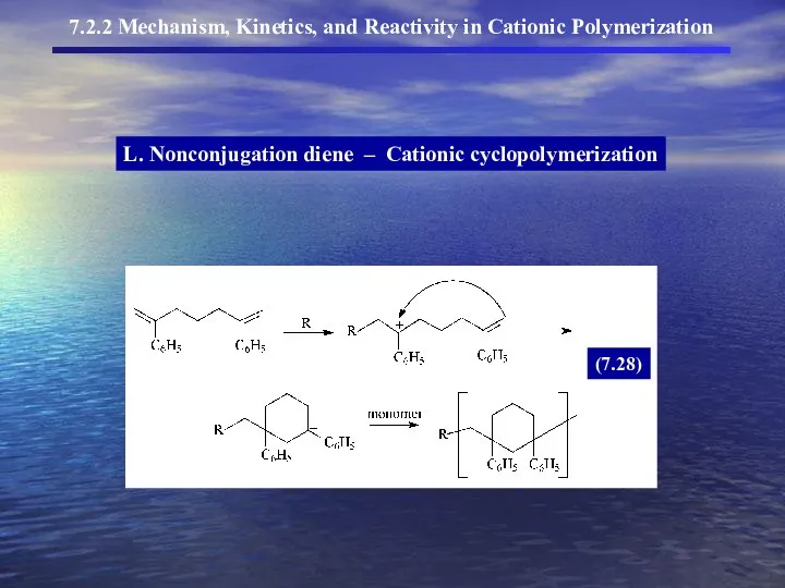 L. Nonconjugation diene – Cationic cyclopolymerization 7.2.2 Mechanism, Kinetics, and Reactivity in Cationic Polymerization