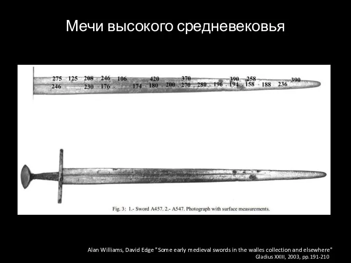 Мечи высокого средневековья Alan Williams, David Edge "Some early medieval swords