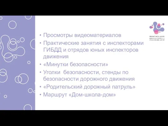 Просмотры видеоматериалов Практические занятия с инспекторами ГИБДД и отрядов юных инспекторов