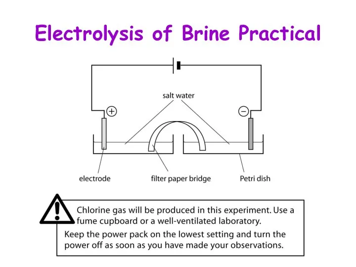 Electrolysis of Brine Practical