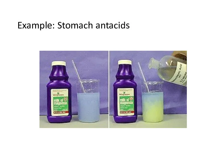 Example: Stomach antacids