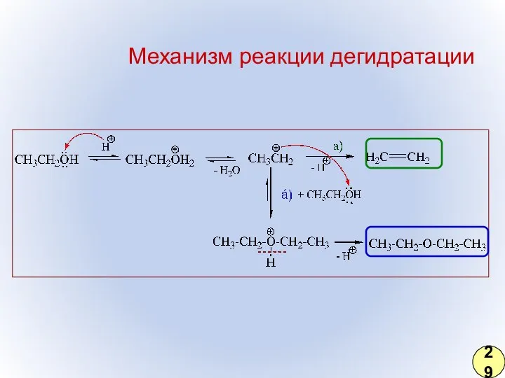 Механизм реакции дегидратации 29