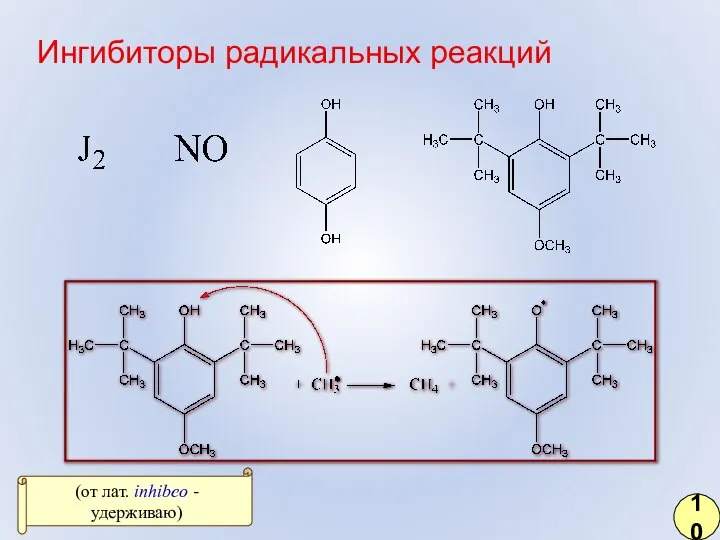 Ингибиторы радикальных реакций 10 (от лат. inhibeo - удерживаю)