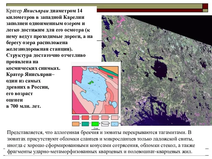 Осадочные и метаморфические горные породы Представляется, что аллогенная брекчия и зювиты