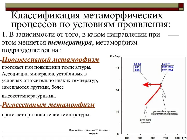 Осадочные и метаморфические горные породы 1. В зависимости от того, в