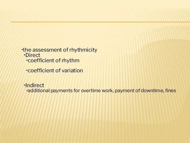 the assessment of rhythmicity Direct coefficient of rhythm coefficient of variation