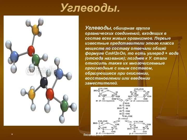 * Яковлева Л.А. Углеводы. Углеводы, обширная группа органических соединений, входящих в