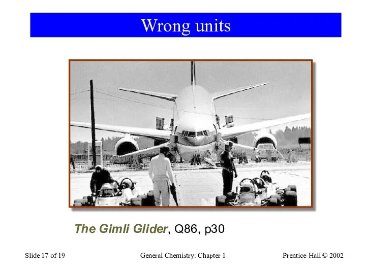 Prentice-Hall © 2002 General Chemistry: Chapter 1 Slide of 19 Wrong units