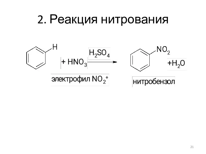 2. Реакция нитрования