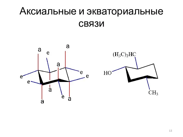 Аксиальные и экваториальные связи