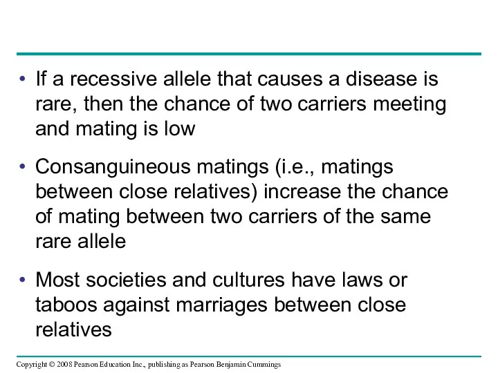 If a recessive allele that causes a disease is rare, then