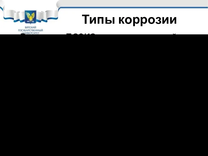 Типы коррозии В системе ЕСЗКС есть очень старый ГОСТ 1968 года,