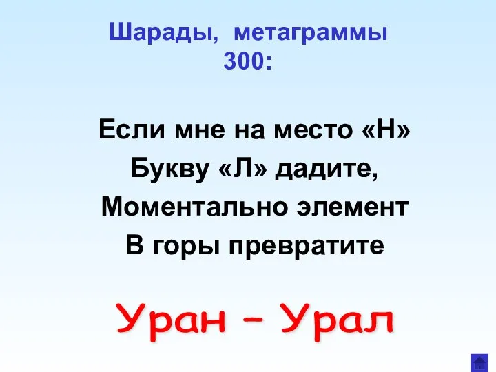 Шарады, метаграммы 300: Если мне на место «Н» Букву «Л» дадите,