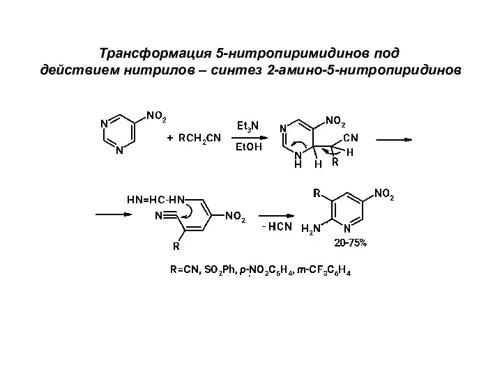 Трансформация 5-нитропиримидинов под действием нитрилов – синтез 2-амино-5-нитропиридинов