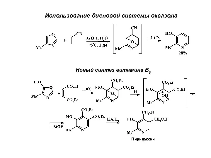 Использование диеновой системы оксазола