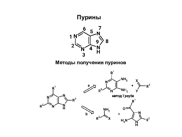 Пурины Методы получения пуринов