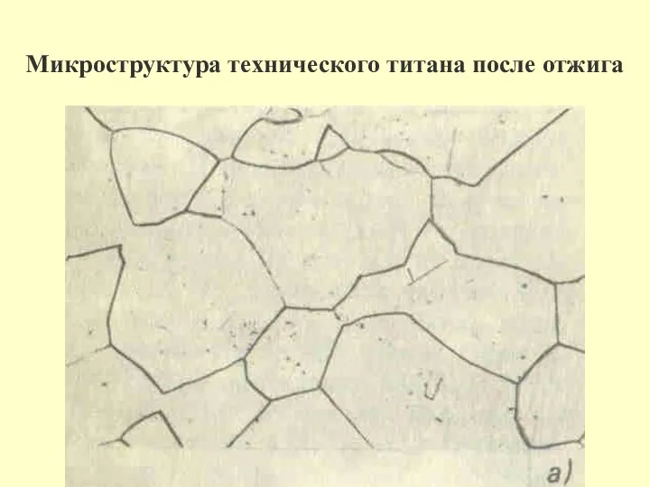 Микроструктура технического титана после отжига а-после отжига