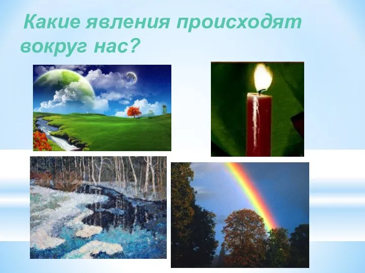 Какие явления происходят вокруг нас?