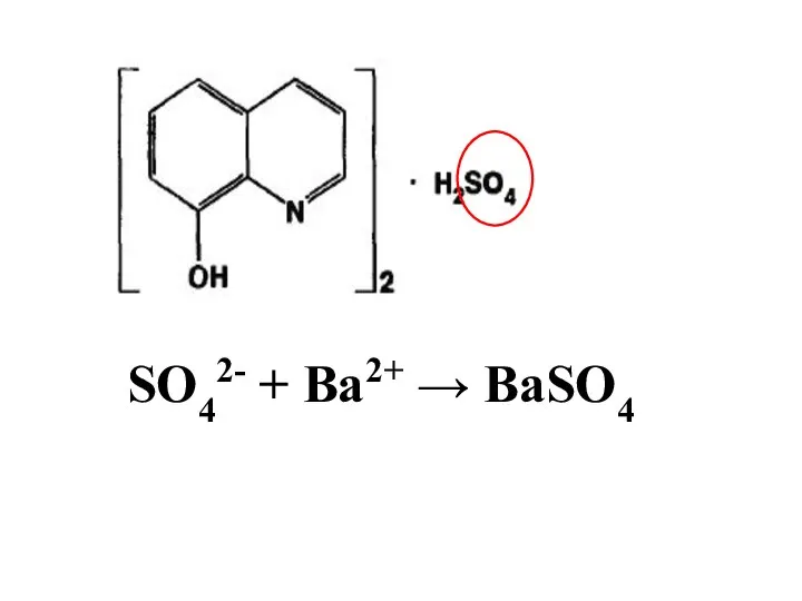 SO42- + Ba2+ → BaSO4