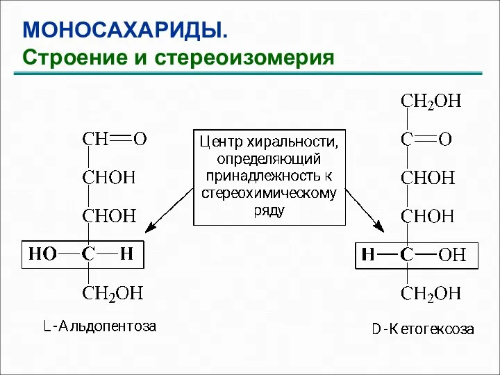 МОНОСАХАРИДЫ. Строение и стереоизомерия