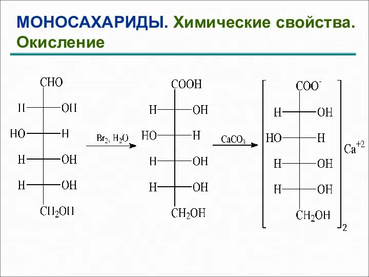 МОНОСАХАРИДЫ. Химические свойства. Окисление