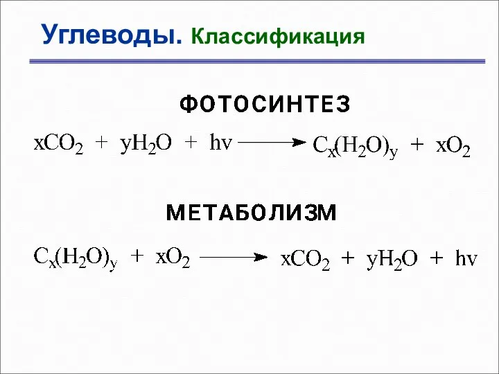 Углеводы. Классификация