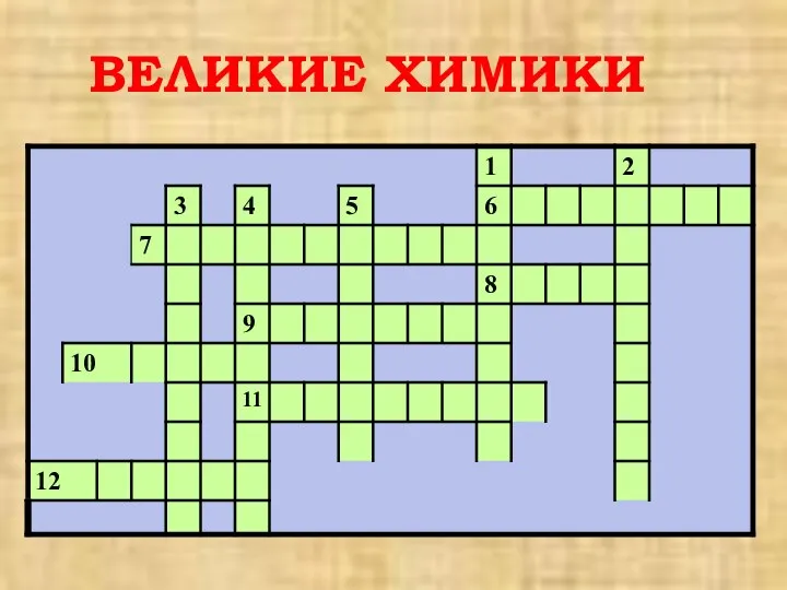 ВЕЛИКИЕ ХИМИКИ