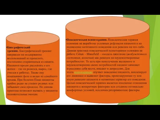 Биографический тренинг. Биографический тренинг направлен на поддержание воспоминаний из прошлого, постепенно