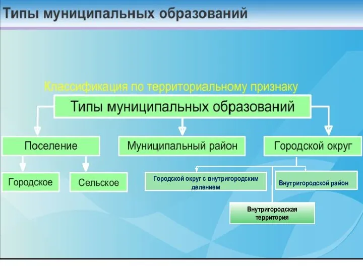 Городской округ с внутригородским делением Внутригородской район Внутригородская территория