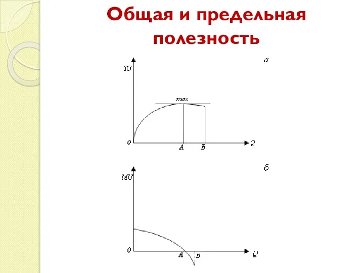 Общая и предельная полезность