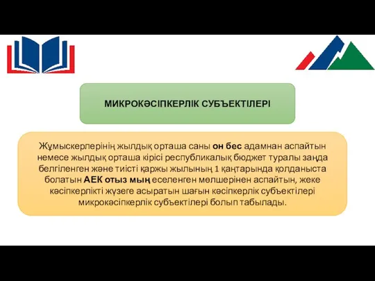 Жұмыскерлерінің жылдық орташа саны он бес адамнан аспайтын немесе жылдық орташа