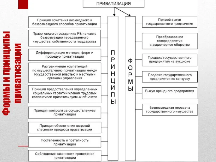 Формы и принципы приватизации